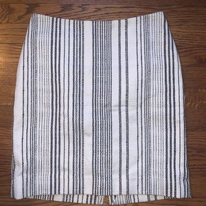 White and Black Striped Skirt Size Two